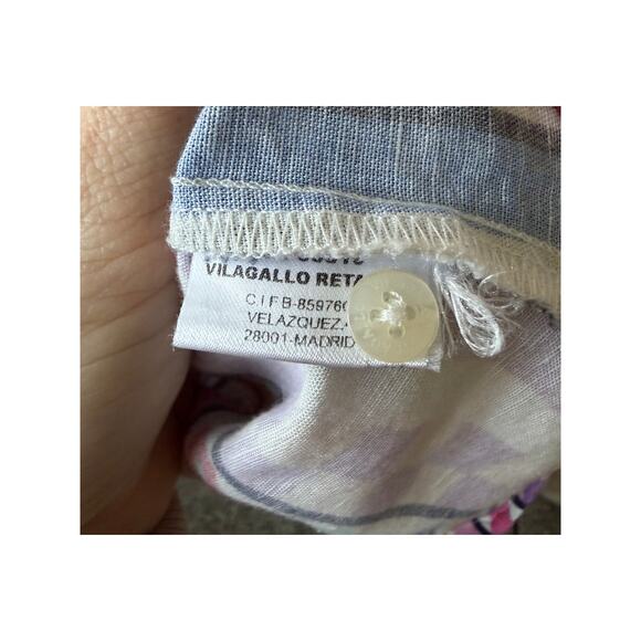 Vilagallo women's multi-color striped button down shirt size 36/2 - Picture 5 of 6